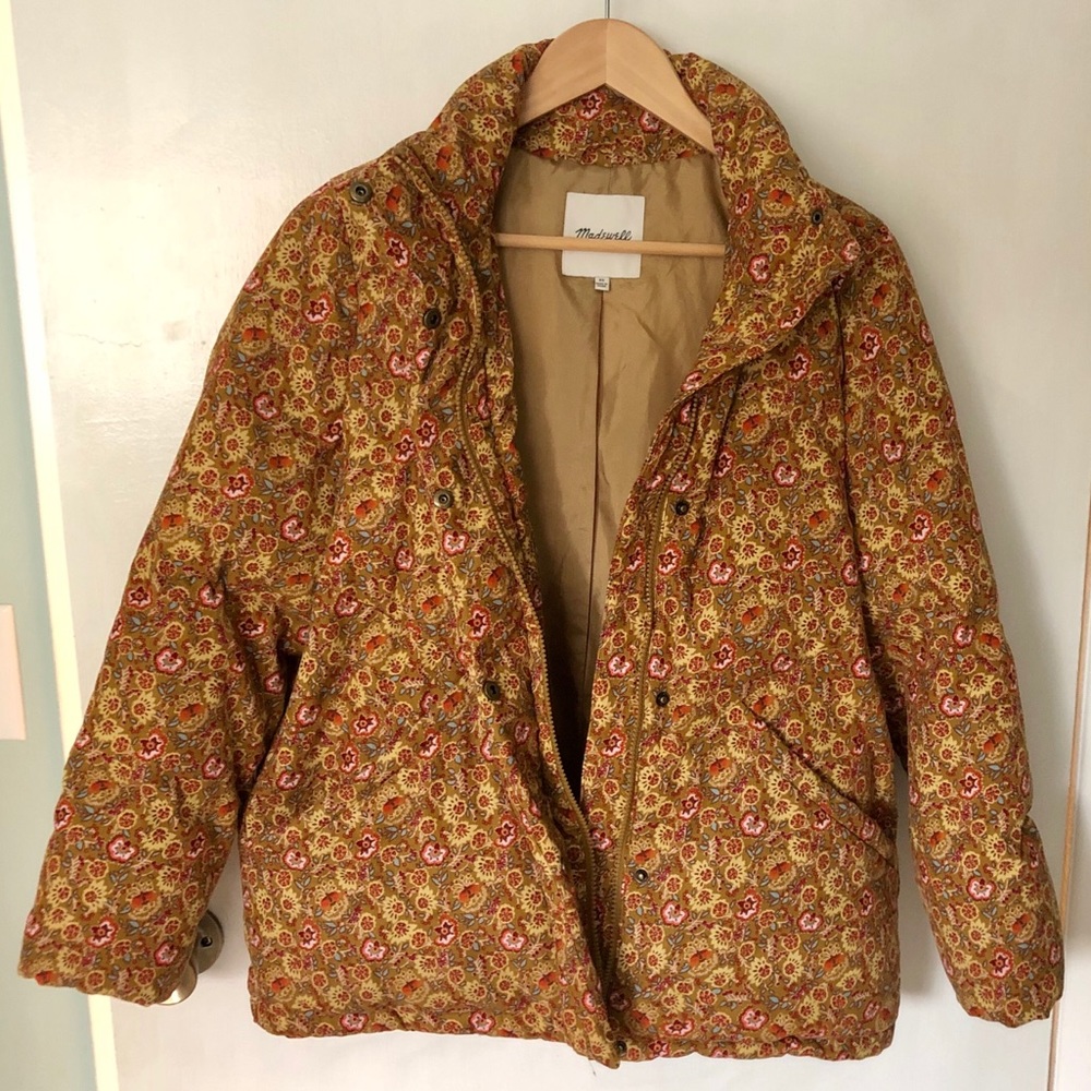 Corduroy Puffer Jacket in Mumbai Floral XS - Picture 11 of 11